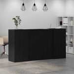 Casa si Gradina - Mobilier - Mese si birouri - Birouri - Birou de receptie Stejar negru 200x50x103,5 cm Lemn prelucrat - Infinity.ro