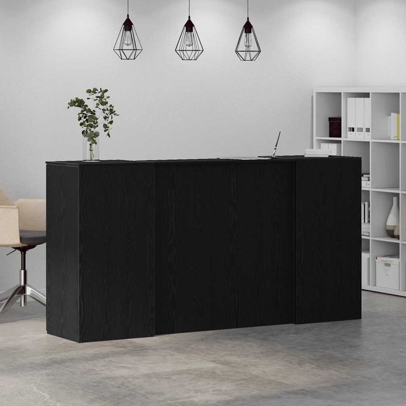 Casa si Gradina - Mobilier - Mese si birouri - Birouri - Birou de receptie Stejar negru 200x50x103,5 cm Lemn prelucrat - Infinity.ro