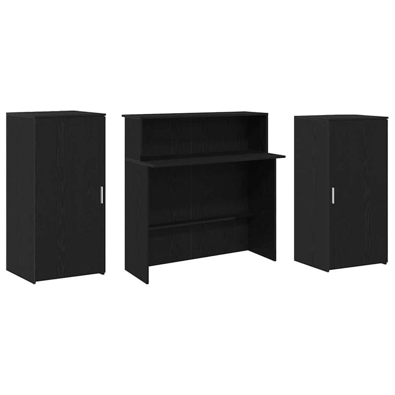 Casa si Gradina - Mobilier - Mese si birouri - Birouri - Birou de receptie Stejar negru 200x50x103,5 cm Lemn prelucrat - Infinity.ro