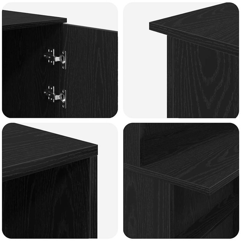 Casa si Gradina - Mobilier - Mese si birouri - Birouri - Birou de receptie Stejar negru 200x50x103,5 cm Lemn prelucrat - Infinity.ro