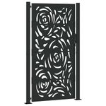 Casa si Gradina - Constructii - Usi interior, exterior si garaj - Usi garaj - Poarta de gradina neagra 105x180 cm design flacara din otel - Infinity.ro