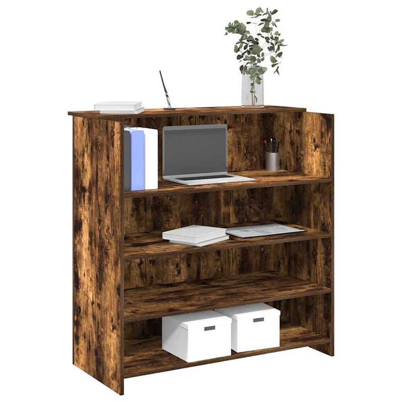 Casa si Gradina - Mobilier - Mese si birouri - Birouri - Birou de receptie stejar afumat 100x50x103,5 cm lemn prelucrat - Infinity.ro