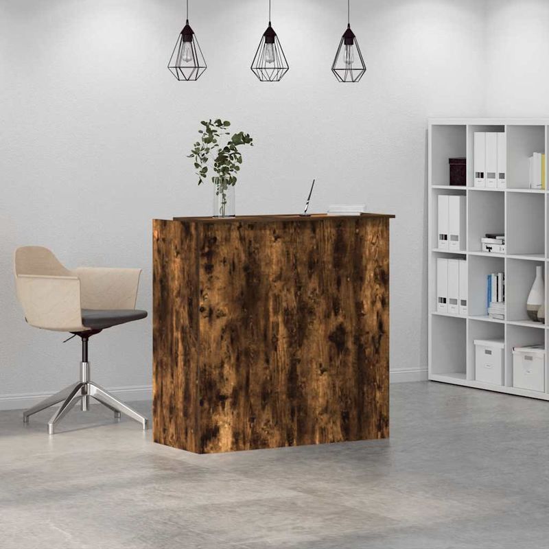 Casa si Gradina - Mobilier - Mese si birouri - Birouri - Birou de receptie stejar afumat 100x50x103,5 cm lemn prelucrat - Infinity.ro