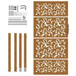 Casa si Gradina - Constructii - Usi interior, exterior si garaj - Usi garaj - Poarta gradina Design cu frunze otel rezistente la intemperii, mărime 105x180 cm - Infinity.ro