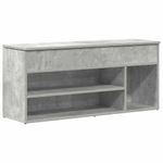 Casa si Gradina - Mobilier - Organizare si depozitare - Organizator incaltaminte - Bancheta pantofar, gri beton, 102x30,5x45 cm, lemn prelucrat - Infinity.ro
