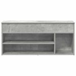 Casa si Gradina - Mobilier - Organizare si depozitare - Organizator incaltaminte - Bancheta pantofar, gri beton, 102x30,5x45 cm, lemn prelucrat - Infinity.ro