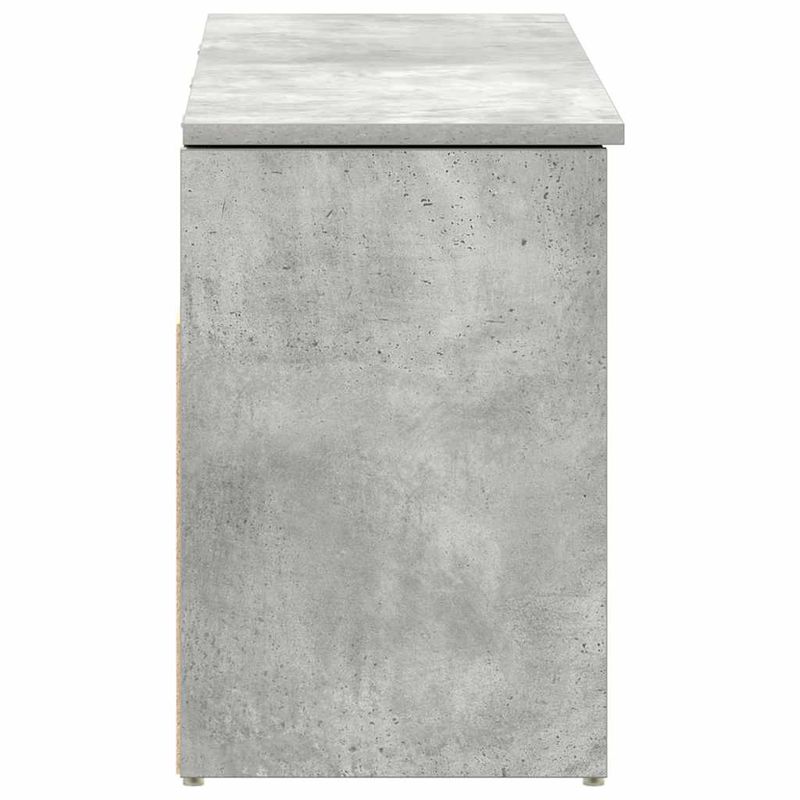 Casa si Gradina - Mobilier - Organizare si depozitare - Organizator incaltaminte - Bancheta pantofar, gri beton, 102x30,5x45 cm, lemn prelucrat - Infinity.ro