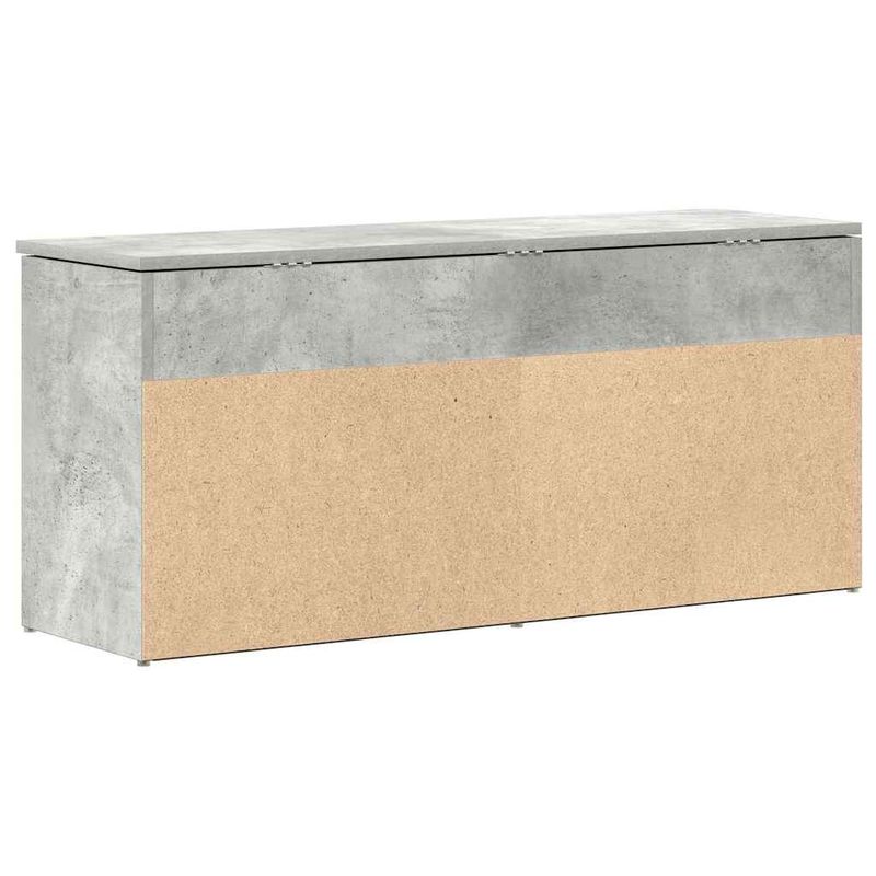 Casa si Gradina - Mobilier - Organizare si depozitare - Organizator incaltaminte - Bancheta pantofar, gri beton, 102x30,5x45 cm, lemn prelucrat - Infinity.ro