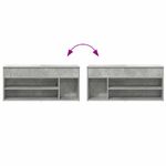Casa si Gradina - Mobilier - Organizare si depozitare - Organizator incaltaminte - Bancheta pantofar, gri beton, 102x30,5x45 cm, lemn prelucrat - Infinity.ro