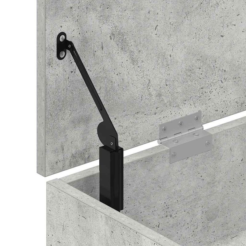 Casa si Gradina - Mobilier - Organizare si depozitare - Organizator incaltaminte - Bancheta pantofar, gri beton, 102x30,5x45 cm, lemn prelucrat - Infinity.ro