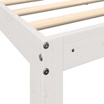 Casa si Gradina - Mobilier - Paturi si accesorii - Paturi - Pat cu biblioteca fara saltea, alb, 90x200 cm, lemn masiv pin - Infinity.ro