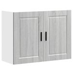 Casa si Gradina - Mobilier - Comode si corpuri - Corpuri bucatarie - Dulap de bucatarie "Porto" din lemn prelucrat Sonoma gri, model 1x dulap de perete (2 uși), mărime 80x31x60 cm - Infinity.ro