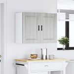 Casa si Gradina - Mobilier - Comode si corpuri - Corpuri bucatarie - Dulap de bucatarie "Porto" din lemn prelucrat Sonoma gri, model 1x dulap de perete (2 uși), mărime 80x31x60 cm - Infinity.ro