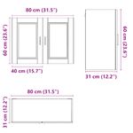 Casa si Gradina - Mobilier - Comode si corpuri - Corpuri bucatarie - Dulap de bucatarie "Porto" din lemn prelucrat Sonoma gri, model 1x dulap de perete (2 uși), mărime 80x31x60 cm - Infinity.ro