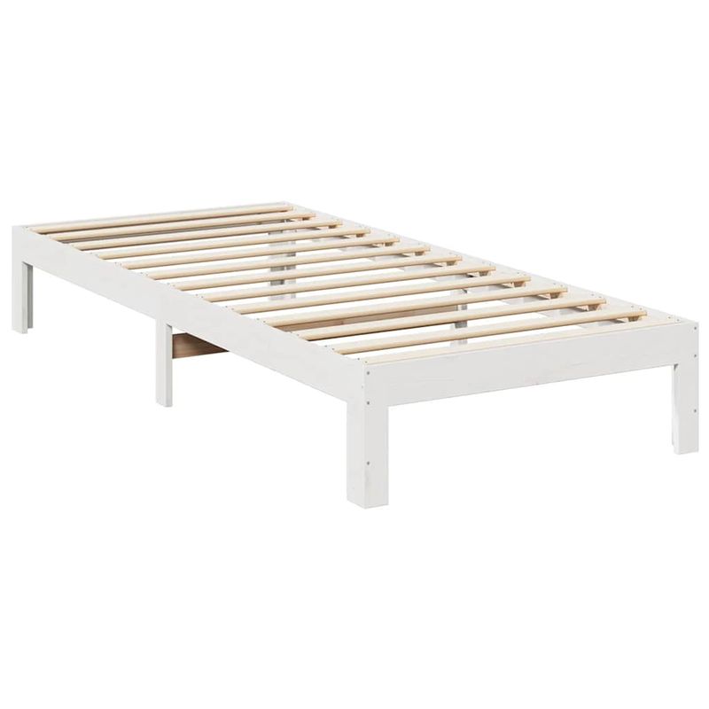 Casa si Gradina - Mobilier - Paturi si accesorii - Paturi - Cadru de pat de familie fara saltea alb lemn masiv de pin - Infinity.ro