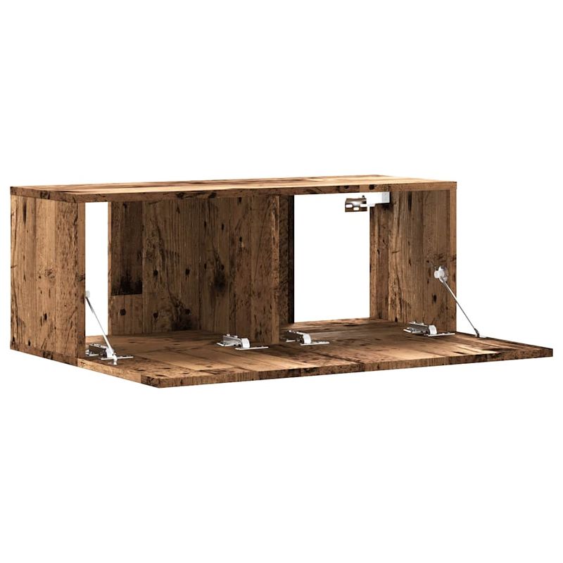 Casa si Gradina - Mobilier - Comode si corpuri - Comode - Dulap TV de perete, lemn vechi, 80x30x30 cm, lemn prelucrat - Infinity.ro