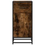 Casa si Gradina - Mobilier - Comode si corpuri - Comode - Dulap, stejar fumuriu, 35,5x35x76 cm, lemn prelucrat si metal - Infinity.ro
