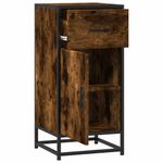 Casa si Gradina - Mobilier - Comode si corpuri - Comode - Dulap, stejar fumuriu, 35,5x35x76 cm, lemn prelucrat si metal - Infinity.ro