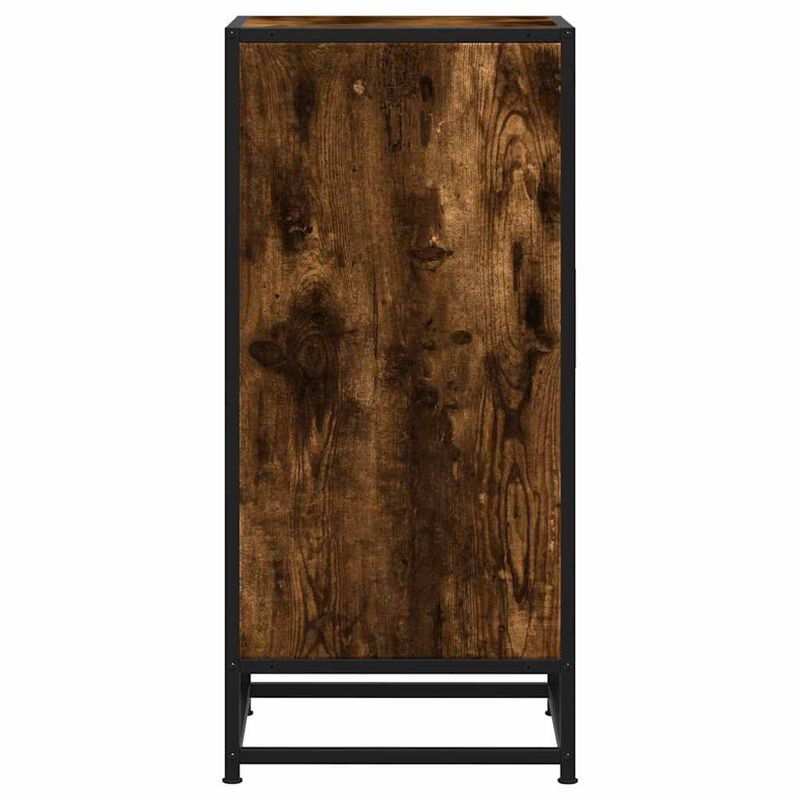 Casa si Gradina - Mobilier - Comode si corpuri - Comode - Dulap, stejar fumuriu, 35,5x35x76 cm, lemn prelucrat si metal - Infinity.ro