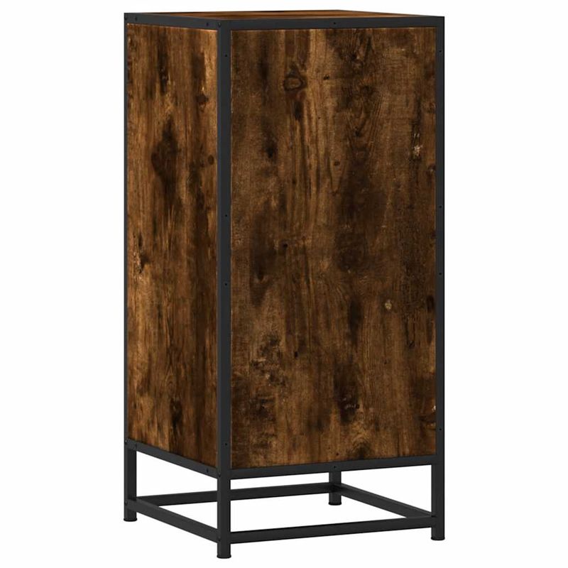 Casa si Gradina - Mobilier - Comode si corpuri - Comode - Dulap, stejar fumuriu, 35,5x35x76 cm, lemn prelucrat si metal - Infinity.ro