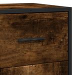 Casa si Gradina - Mobilier - Comode si corpuri - Comode - Dulap, stejar fumuriu, 35,5x35x76 cm, lemn prelucrat si metal - Infinity.ro