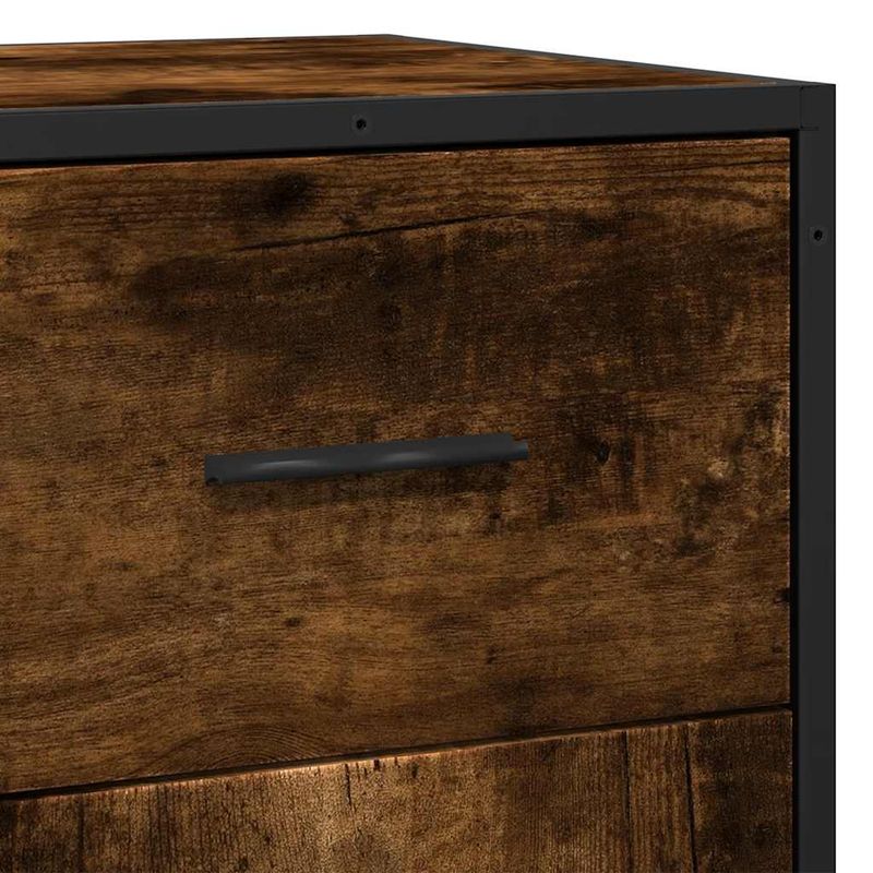 Casa si Gradina - Mobilier - Comode si corpuri - Comode - Dulap, stejar fumuriu, 35,5x35x76 cm, lemn prelucrat si metal - Infinity.ro
