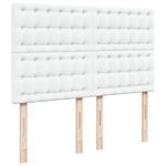 Casa si Gradina - Mobilier - Paturi si accesorii - Paturi - Cadru de pat otoman cu saltea alb 140x190 cm piele artificiala - Infinity.ro