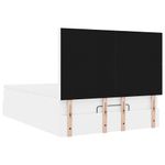 Casa si Gradina - Mobilier - Paturi si accesorii - Paturi - Cadru de pat otoman cu saltea alb 140x190 cm piele artificiala - Infinity.ro