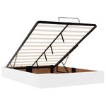 Casa si Gradina - Mobilier - Paturi si accesorii - Paturi - Cadru de pat otoman cu saltea alb 140x190 cm piele artificiala - Infinity.ro