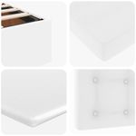 Casa si Gradina - Mobilier - Paturi si accesorii - Paturi - Cadru de pat otoman cu saltea alb 140x190 cm piele artificiala - Infinity.ro