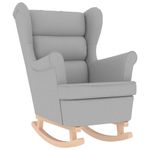 Casa si Gradina - Mobilier - Scaune si fotolii - Fotolii - Fotoliu balansoar, gri nor, 74x90x102 cm, material textil - Infinity.ro