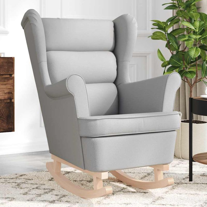 Casa si Gradina - Mobilier - Scaune si fotolii - Fotolii - Fotoliu balansoar, gri nor, 74x90x102 cm, material textil - Infinity.ro