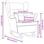 Casa si Gradina - Mobilier - Scaune si fotolii - Fotolii - Fotoliu balansoar, gri nor, 74x90x102 cm, material textil - Infinity.ro