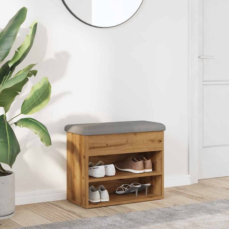 Casa si Gradina - Mobilier - Canapele si coltare - Banchete - Bancheta pantofar stejar artizanal 62x32x50 cm lemn prelucrat - Infinity.ro