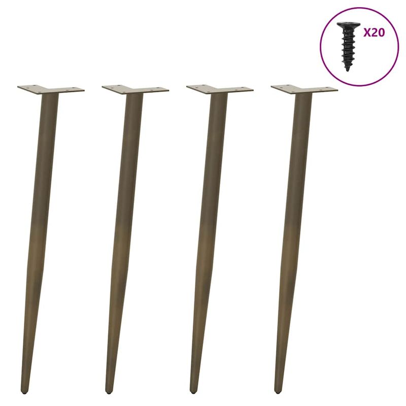 Casa si Gradina - Mobilier - Feronerie si accesorii mobila - Picioare masuta de cafea Forma conica 4 buc Otel natural Otel, mărime 72-73 cm - Infinity.ro