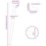Casa si Gradina - Mobilier - Feronerie si accesorii mobila - Picioare masuta de cafea Forma conica 4 buc Otel natural Otel, mărime 72-73 cm - Infinity.ro