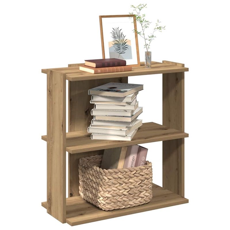 Casa si Gradina - Mobilier - Biblioteci si rafturi - Biblioteci - Biblioteca 3 etaje stejar artizanal 60x30x60 cm lemn prelucrat - Infinity.ro