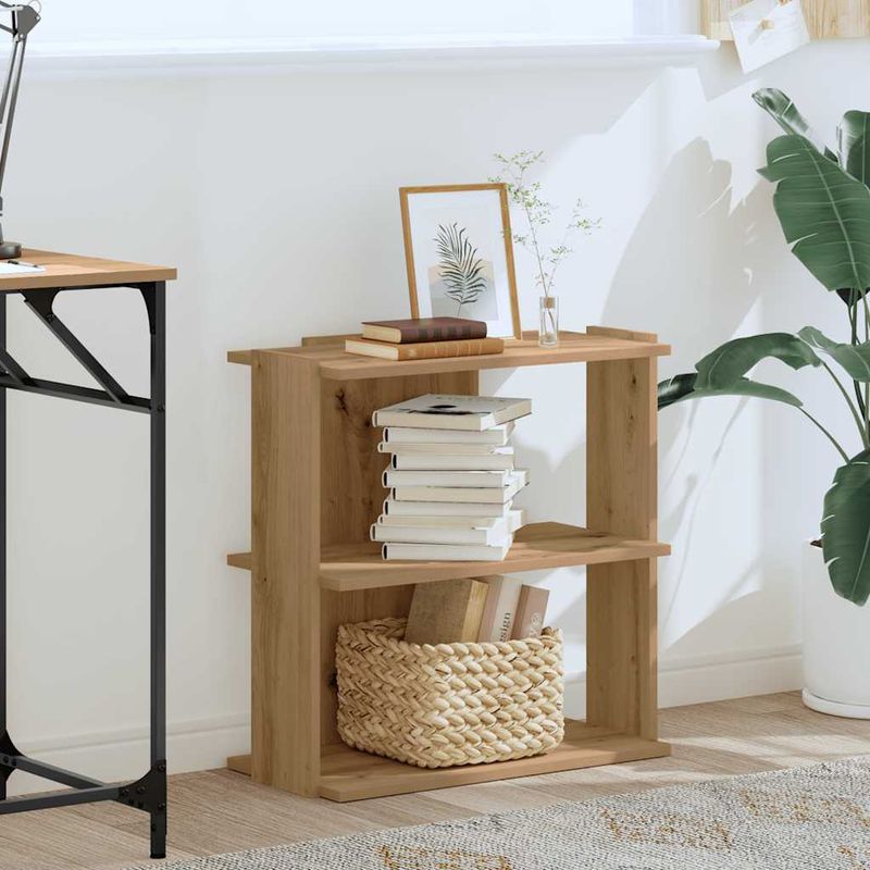 Casa si Gradina - Mobilier - Biblioteci si rafturi - Biblioteci - Biblioteca 3 etaje stejar artizanal 60x30x60 cm lemn prelucrat - Infinity.ro