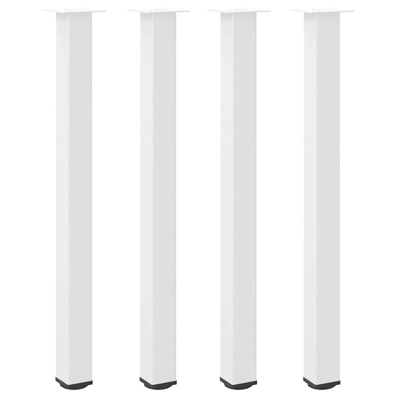 Casa si Gradina - Mobilier - Feronerie si accesorii mobila - Picioare masuta de cafea 4 buc Alb 110-112 cm Otel - Infinity.ro