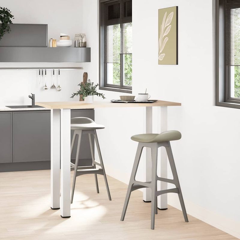 Casa si Gradina - Mobilier - Feronerie si accesorii mobila - Picioare masuta de cafea 4 buc Alb 110-112 cm Otel - Infinity.ro