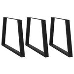 Casa si Gradina - Mobilier - Feronerie si accesorii mobila - Picioare pentru masa in forma de V 3 buc Negru Otel - Infinity.ro