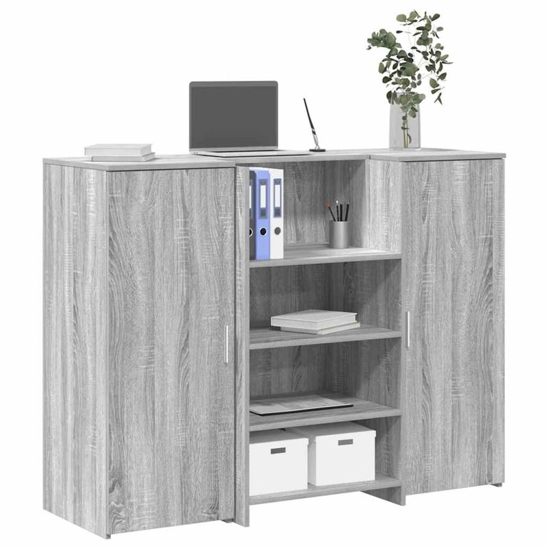 Casa si Gradina - Mobilier - Mese si birouri - Birouri - Birou de receptie Gri Sonoma 135x50x103,5 cm Lemn prelucrat - Infinity.ro