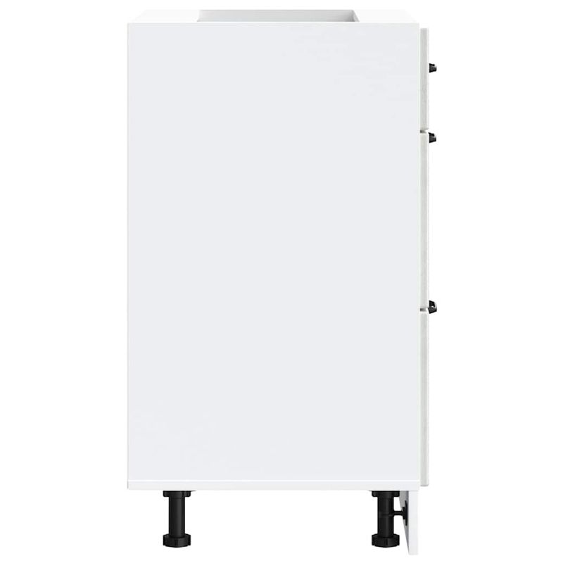 Casa si Gradina - Mobilier - Comode si corpuri - Corpuri bucatarie - Dulap de bucatarie „Lucca” Lemn prelucrat gri beton, model 1x dulap inferior (3 sertare), mărime 60x46x81.5 cm - Infinity.ro