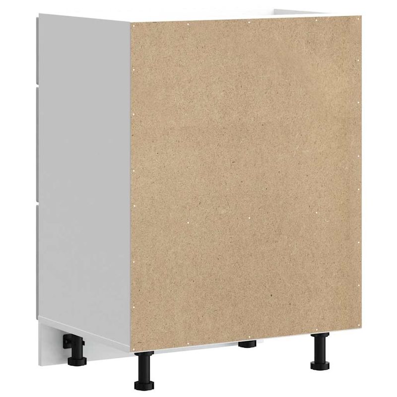 Casa si Gradina - Mobilier - Comode si corpuri - Corpuri bucatarie - Dulap de bucatarie „Lucca” Lemn prelucrat gri beton, model 1x dulap inferior (3 sertare), mărime 60x46x81.5 cm - Infinity.ro