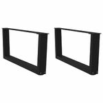 Casa si Gradina - Mobilier - Feronerie si accesorii mobila - Picioare pentru masa in forma de V 2 buc Negru Otel - Infinity.ro