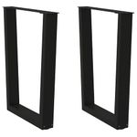 Casa si Gradina - Mobilier - Feronerie si accesorii mobila - Picioare pentru masa in forma de V 2 buc Negru Otel - Infinity.ro