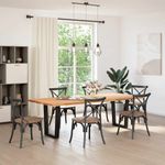 Casa si Gradina - Mobilier - Feronerie si accesorii mobila - Picioare pentru masa in forma de V 2 buc Negru Otel - Infinity.ro