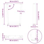 Casa si Gradina - Mobilier - Feronerie si accesorii mobila - Picioare pentru masa in forma de V 2 buc Negru Otel - Infinity.ro