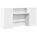 Casa si Gradina - Mobilier - Mese si birouri - Birouri - Birou de receptie alb 200x50x103,5 cm din lemn prelucrat - Infinity.ro