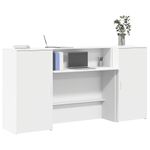 Casa si Gradina - Mobilier - Mese si birouri - Birouri - Birou de receptie alb 200x50x103,5 cm din lemn prelucrat - Infinity.ro